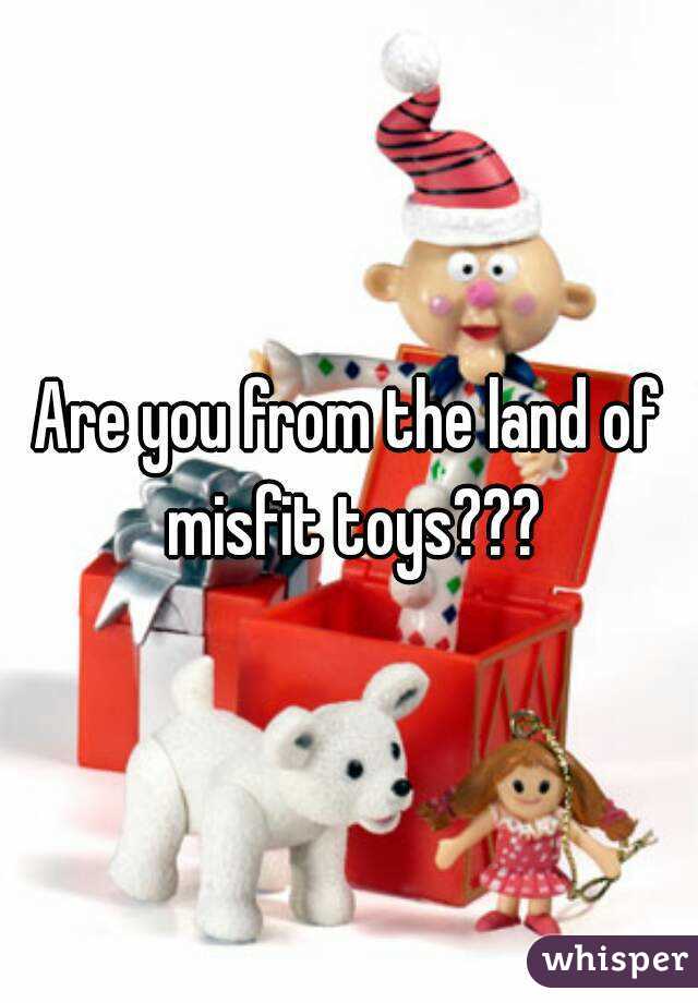 Are you from the land of misfit toys???