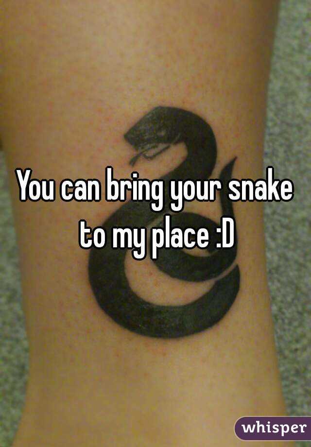 You can bring your snake to my place :D