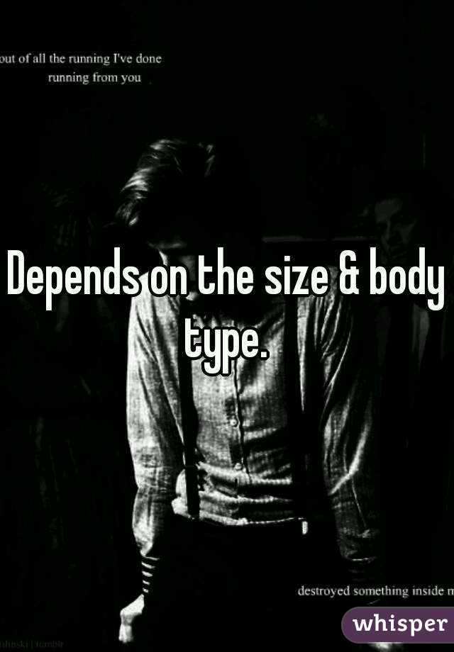 Depends on the size & body type. 