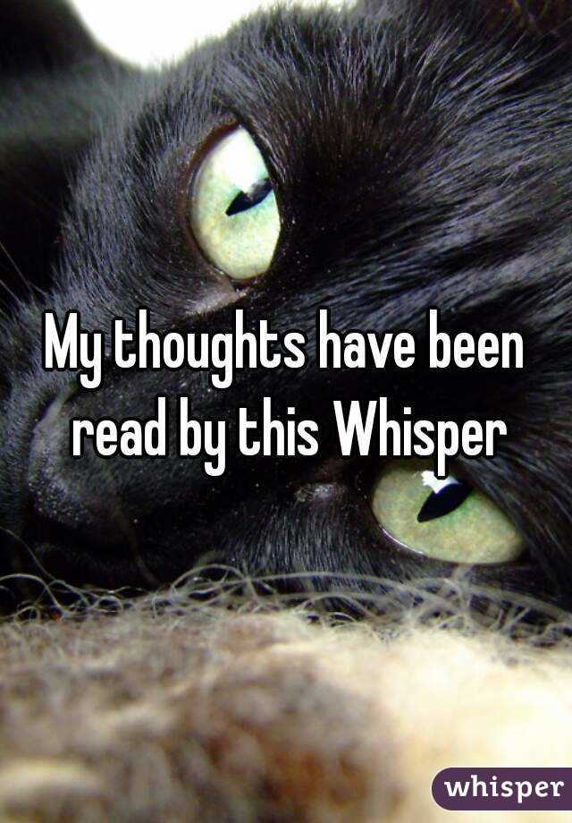 My thoughts have been read by this Whisper