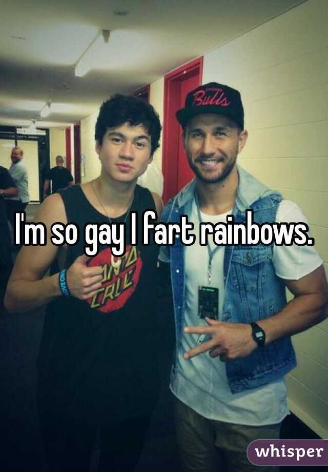 I'm so gay I fart rainbows.