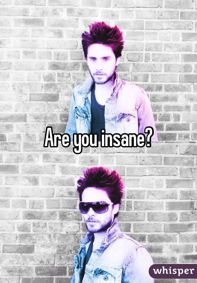 Are you insane?