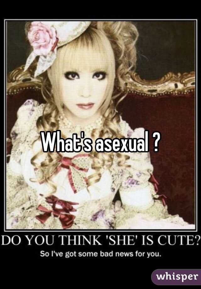 What's asexual ?