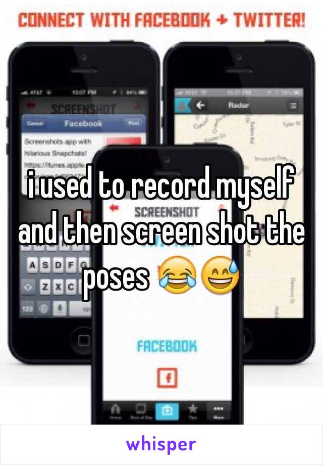 i used to record myself and then screen shot the poses 😂😅