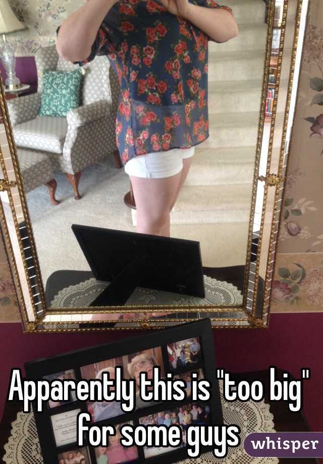 Apparently this is "too big" for some guys