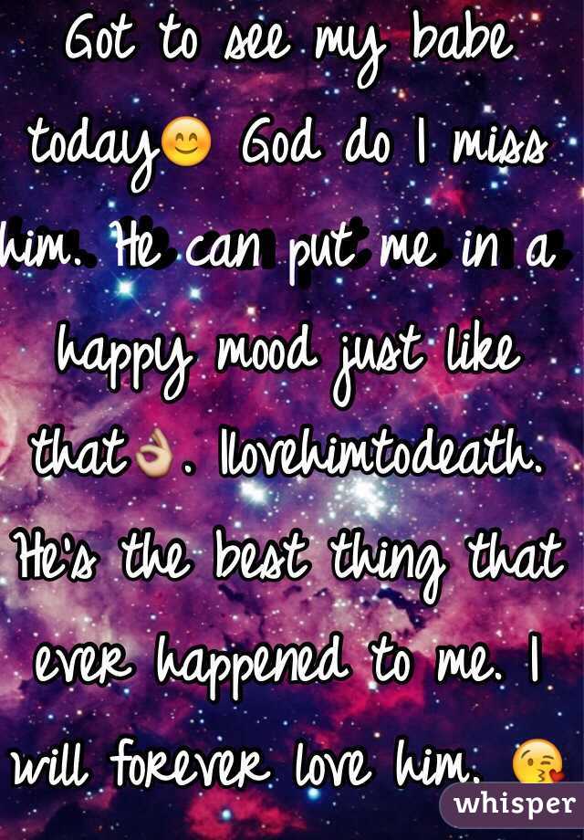 Got to see my babe today😊 God do I miss him. He can put me in a happy mood just like that👌. Ilovehimtodeath. He's the best thing that ever happened to me. I will forever love him. 😘