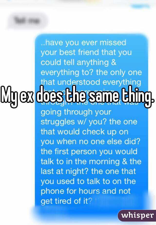 My ex does the same thing. 