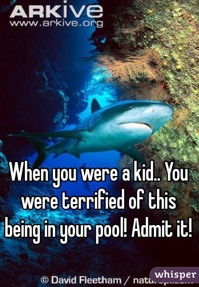 When you were a kid.. You were terrified of this being in your pool! Admit it!