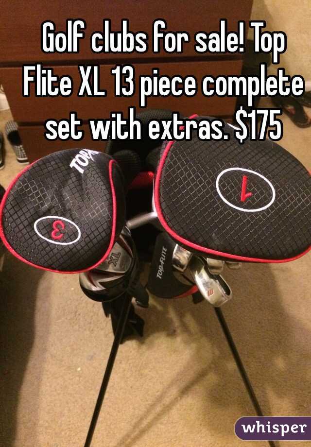 Golf clubs for sale! Top Flite XL 13 piece complete set with extras. $175