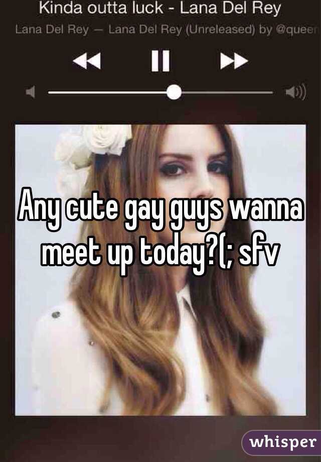 Any cute gay guys wanna meet up today?(; sfv