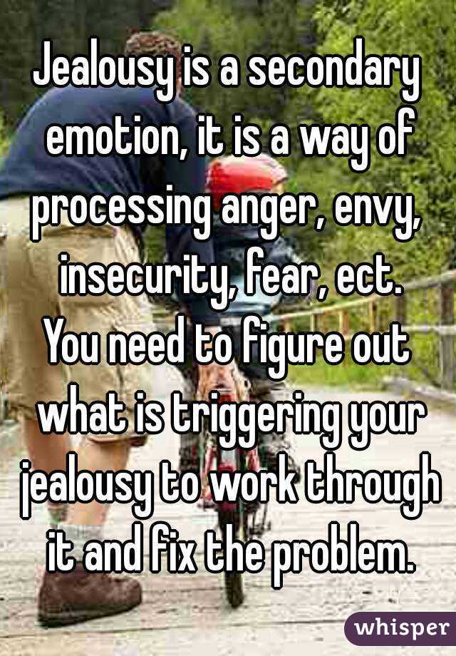 Jealousy is a secondary emotion, it is a way of processing anger, envy,  insecurity, fear, ect.
You need to figure out what is triggering your jealousy to work through it and fix the problem.