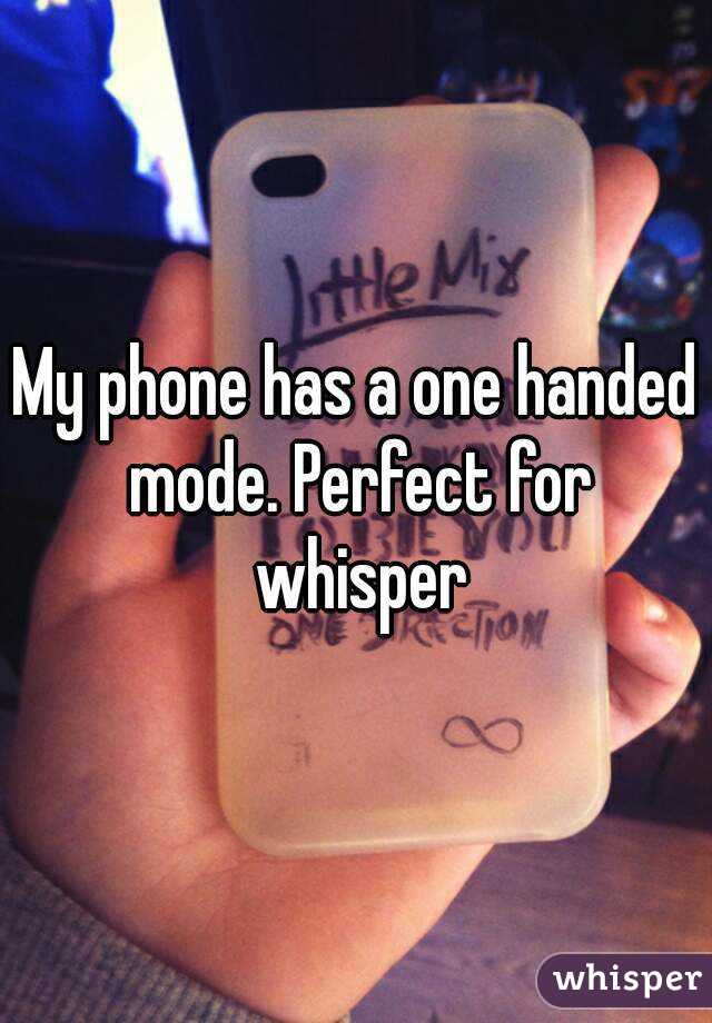 My phone has a one handed mode. Perfect for whisper