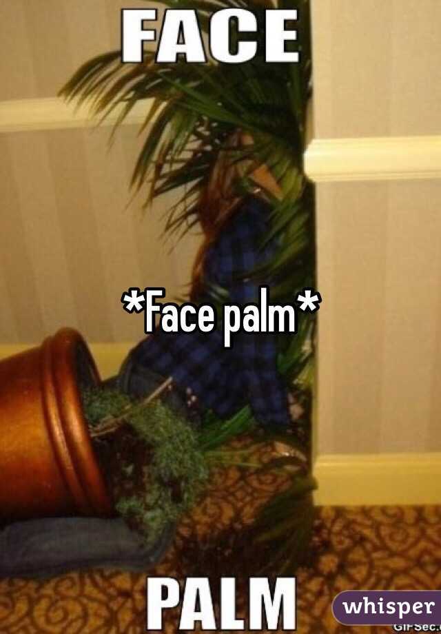 *Face palm*