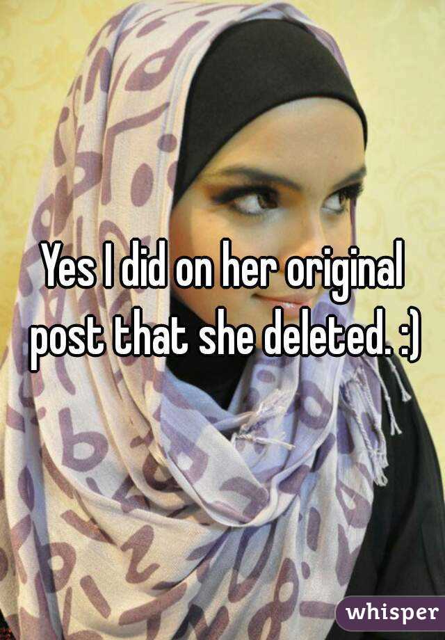 Yes I did on her original post that she deleted. :)