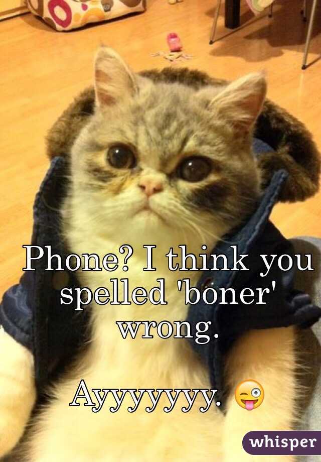 Phone? I think you spelled 'boner' wrong.

Ayyyyyyy. 😜