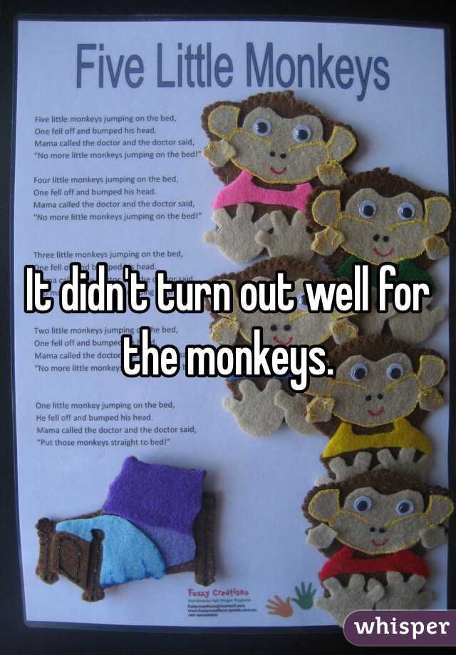 It didn't turn out well for the monkeys.