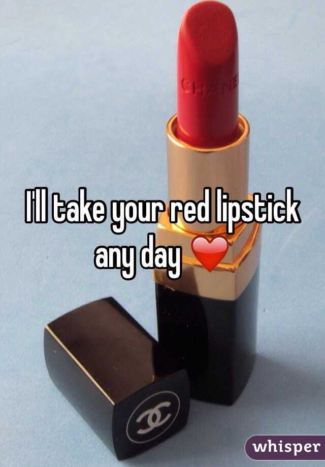 I'll take your red lipstick any day ❤️