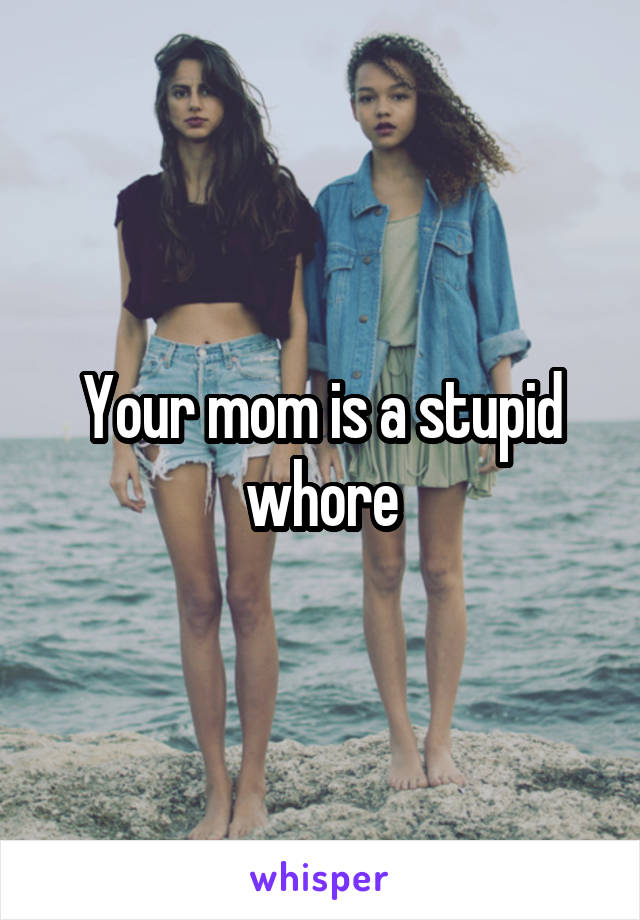 Your mom is a stupid whore