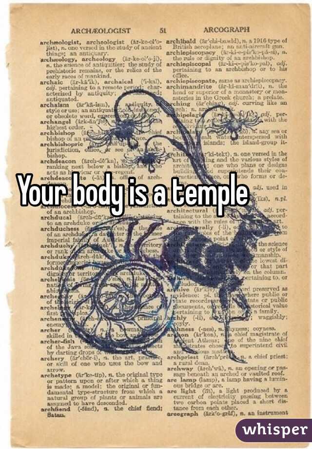 Your body is a temple