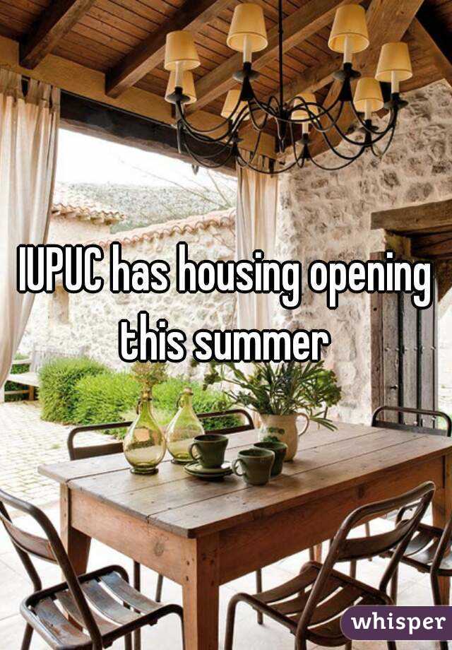 IUPUC has housing opening this summer 