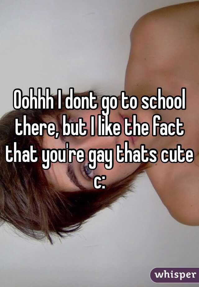 Oohhh I dont go to school there, but I like the fact that you're gay thats cute c: