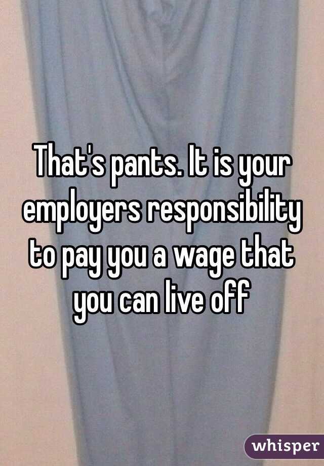 That's pants. It is your employers responsibility to pay you a wage that you can live off  