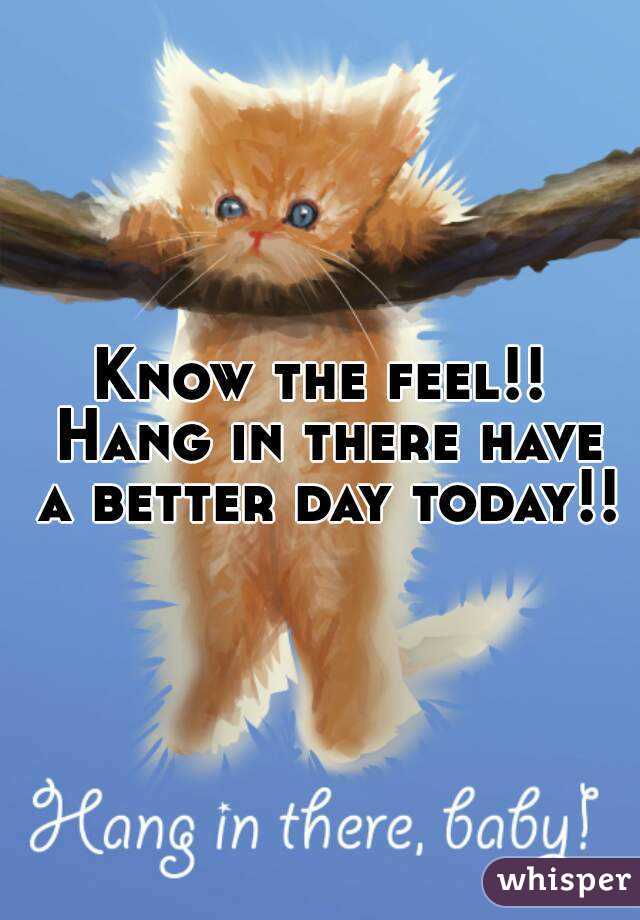 Know the feel!! Hang in there have a better day today!!