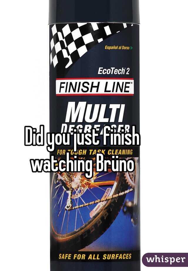 Did you just finish watching Brüno