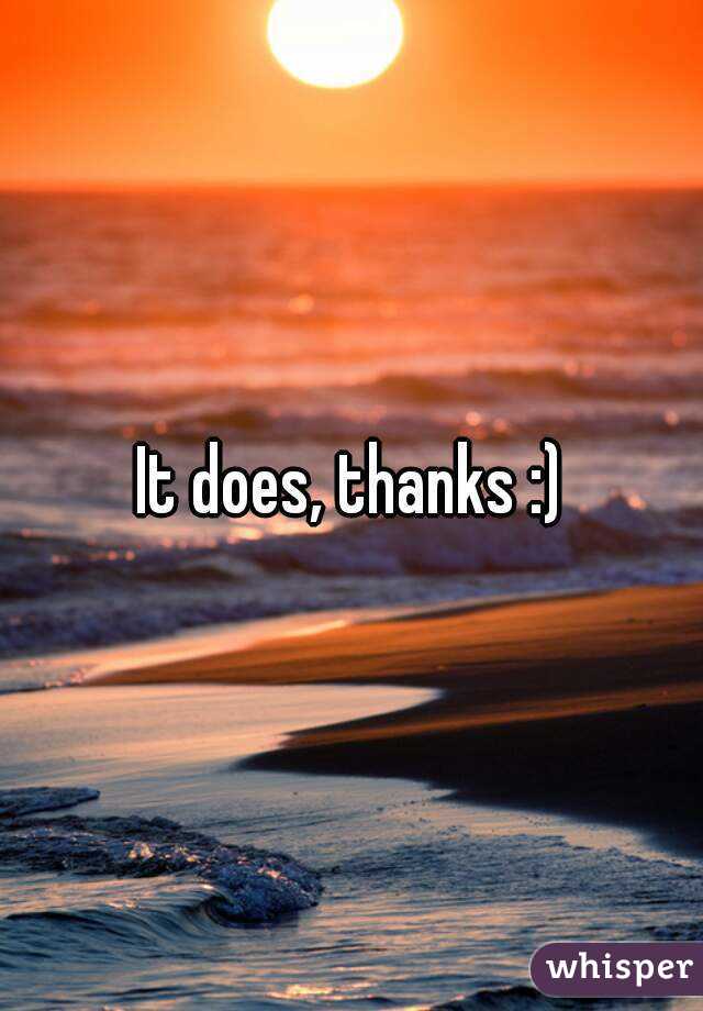 It does, thanks :)