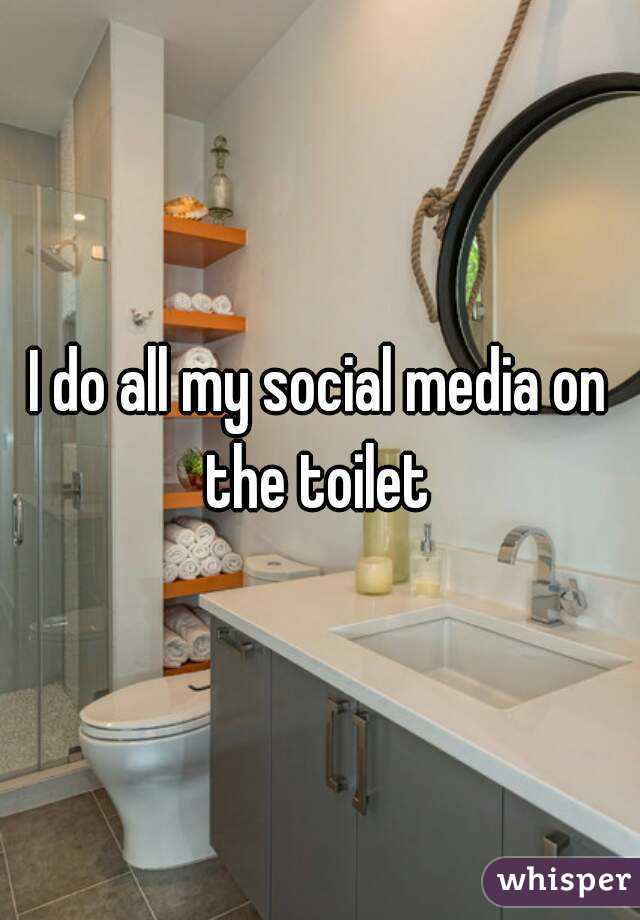 I do all my social media on the toilet 