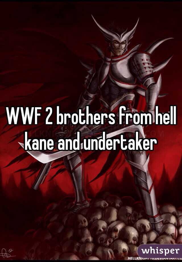 WWF 2 brothers from hell kane and undertaker 