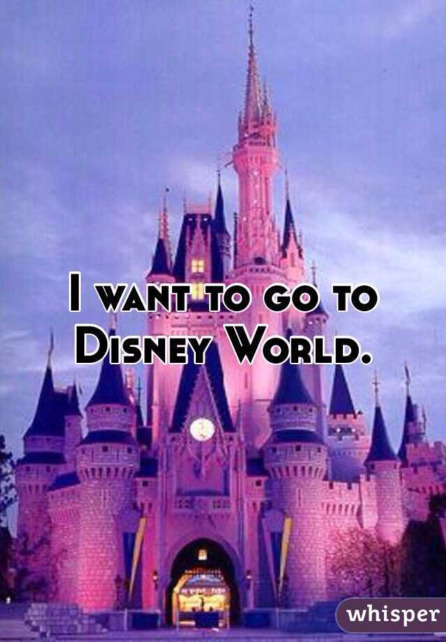 I want to go to Disney World.