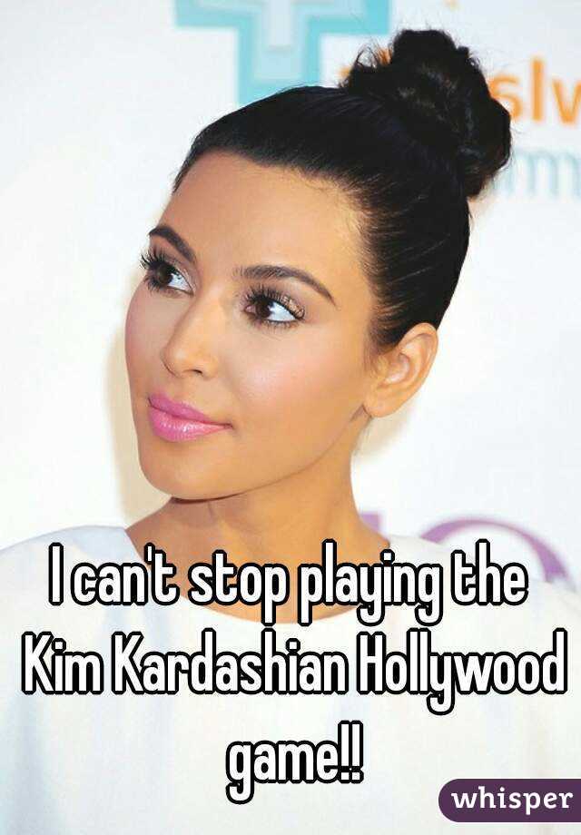 I can't stop playing the Kim Kardashian Hollywood game!!