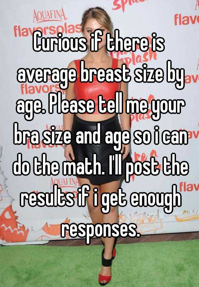 Curious if there is average breast size by age. Please tell me