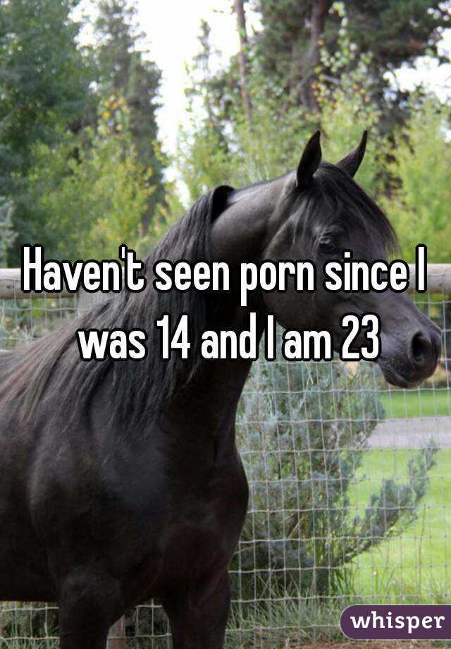 Haven't seen porn since I was 14 and I am 23