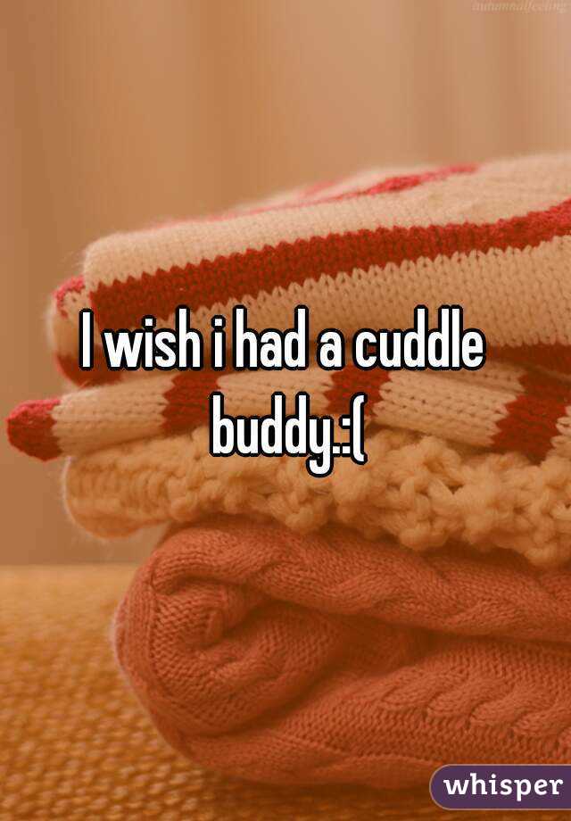 I wish i had a cuddle buddy.:(