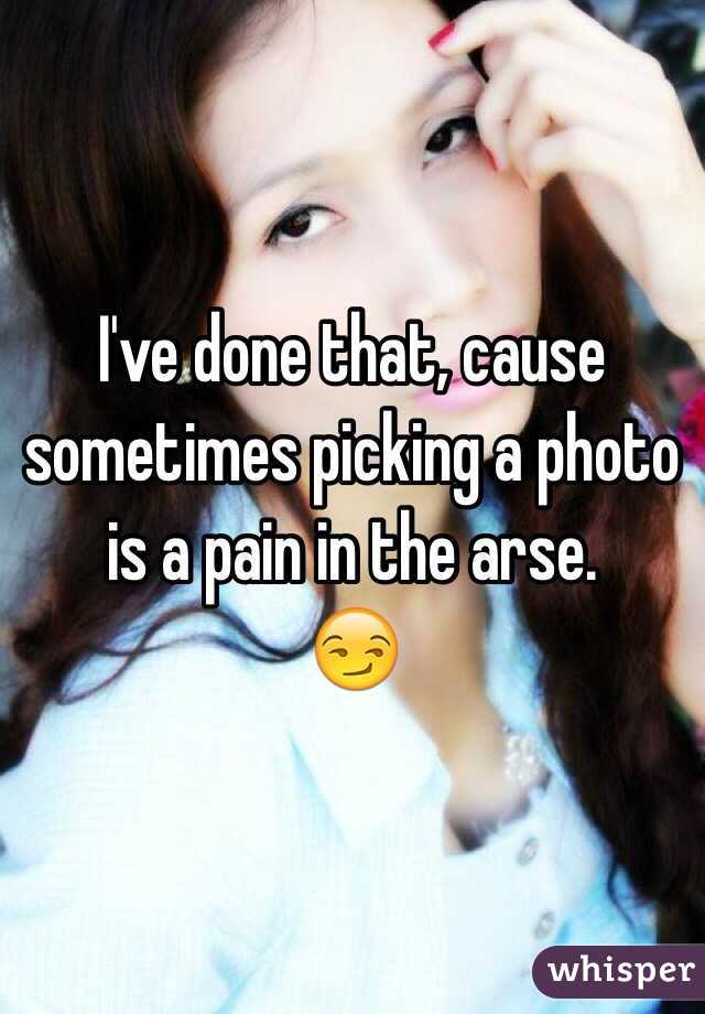 I've done that, cause sometimes picking a photo is a pain in the arse.
😏