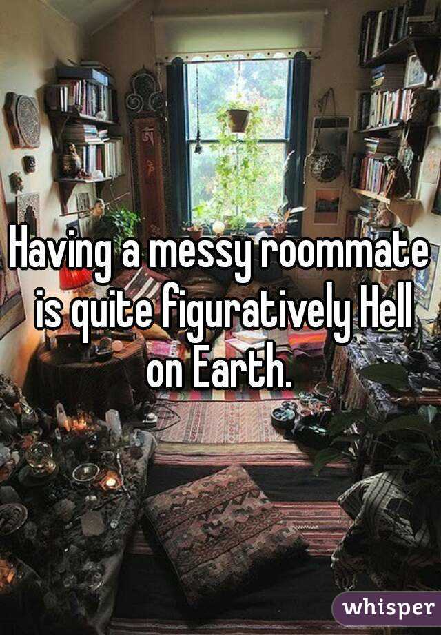 Having a messy roommate is quite figuratively Hell on Earth. 