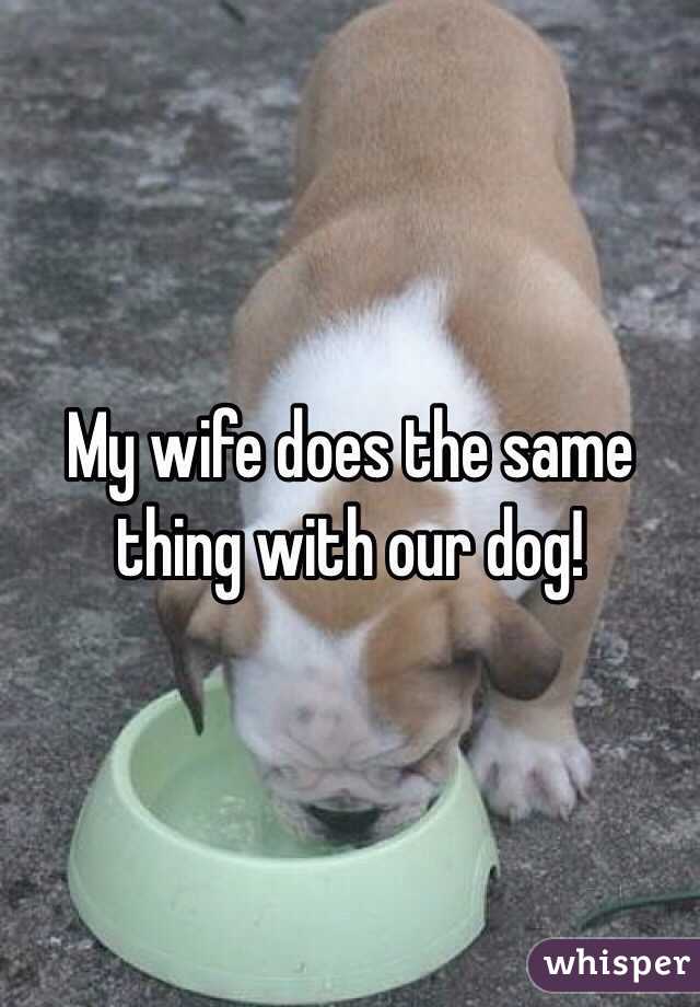 My wife does the same thing with our dog!