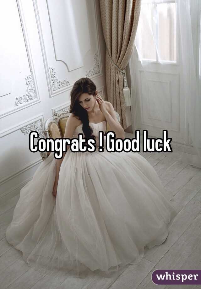Congrats ! Good luck 