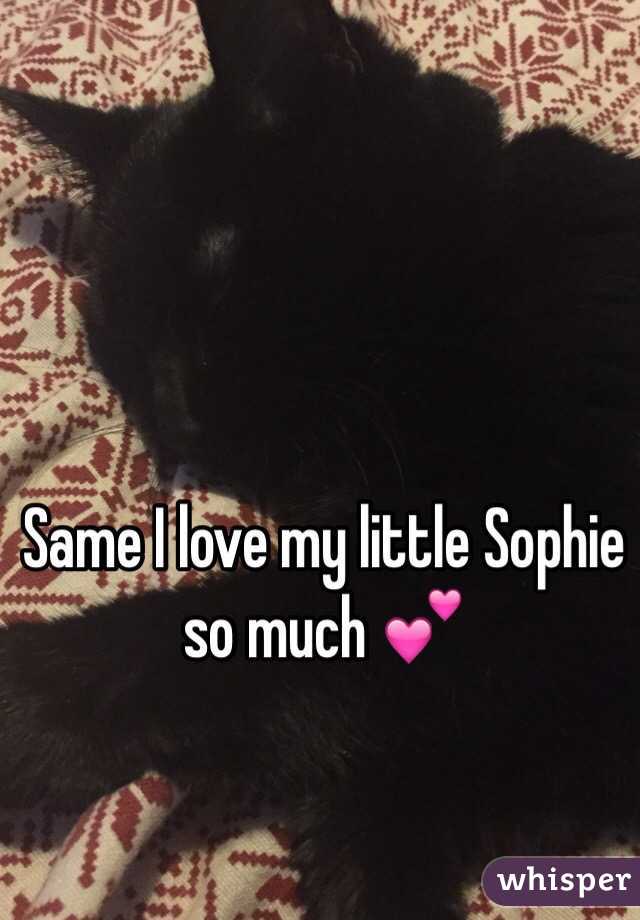 Same I love my little Sophie so much 💕