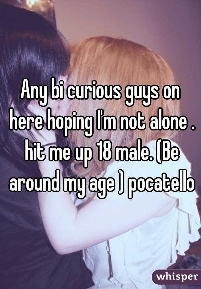 Any bi curious guys on here hoping I'm not alone . hit me up 18 male. (Be around my age ) pocatello