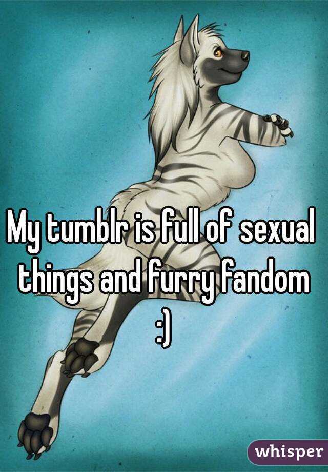 My tumblr is full of sexual things and furry fandom :)