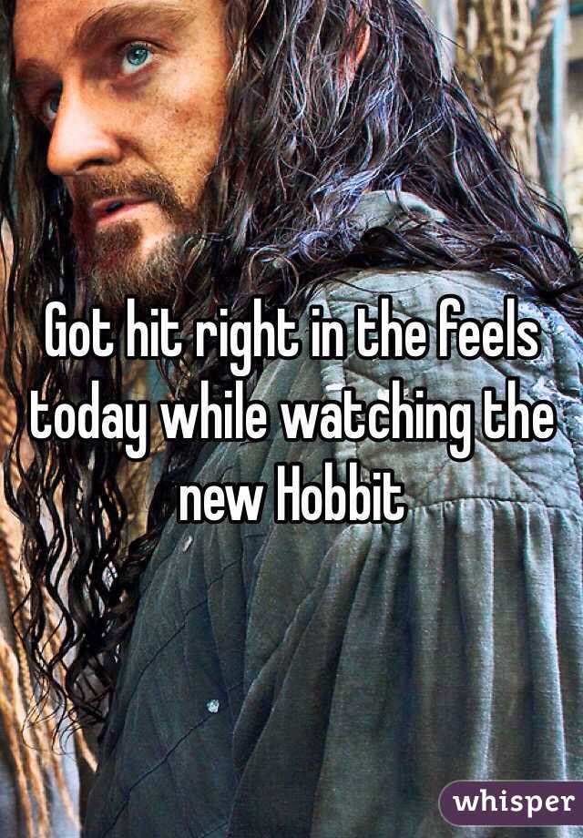 Got hit right in the feels today while watching the new Hobbit