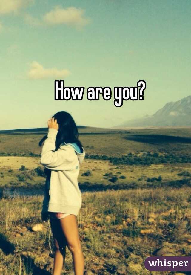 How are you?