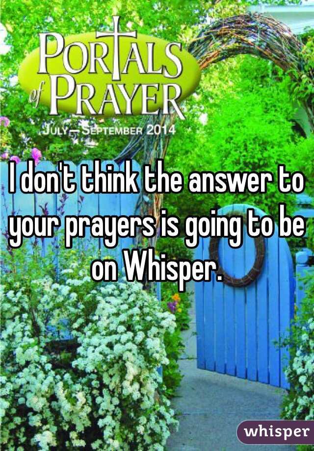 I don't think the answer to your prayers is going to be on Whisper. 