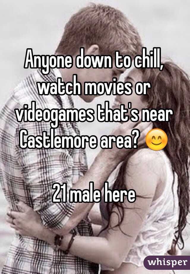 Anyone down to chill, watch movies or videogames that's near Castlemore area? 😊

21 male here 