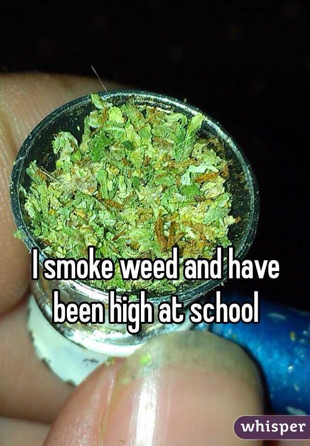 I smoke weed and have been high at school