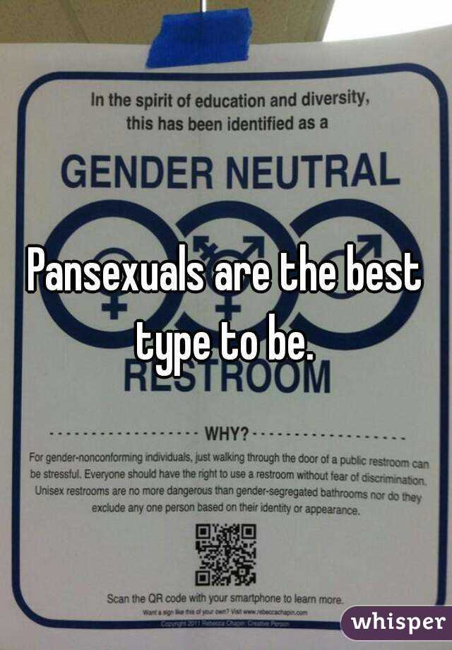 Pansexuals are the best type to be. 