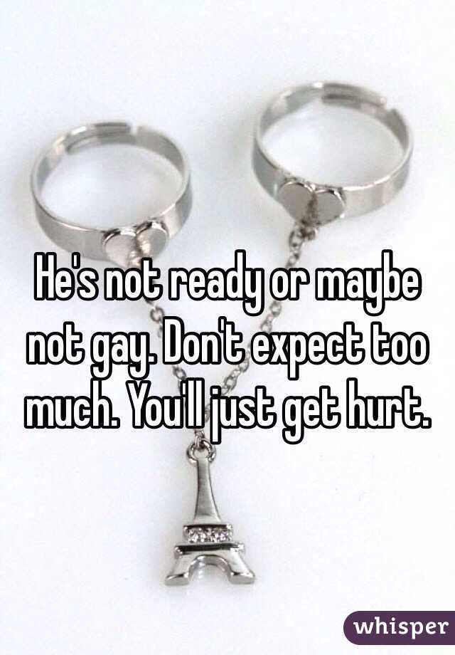 He's not ready or maybe not gay. Don't expect too much. You'll just get hurt. 